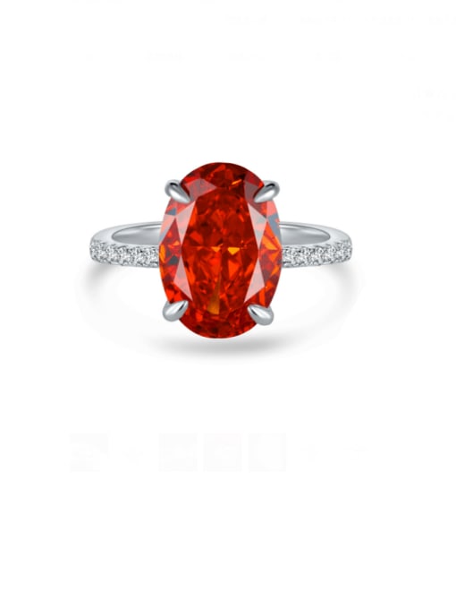 Padma color [R 0929B] 925 Sterling Silver High Carbon Diamond Geometric Luxury Band Ring